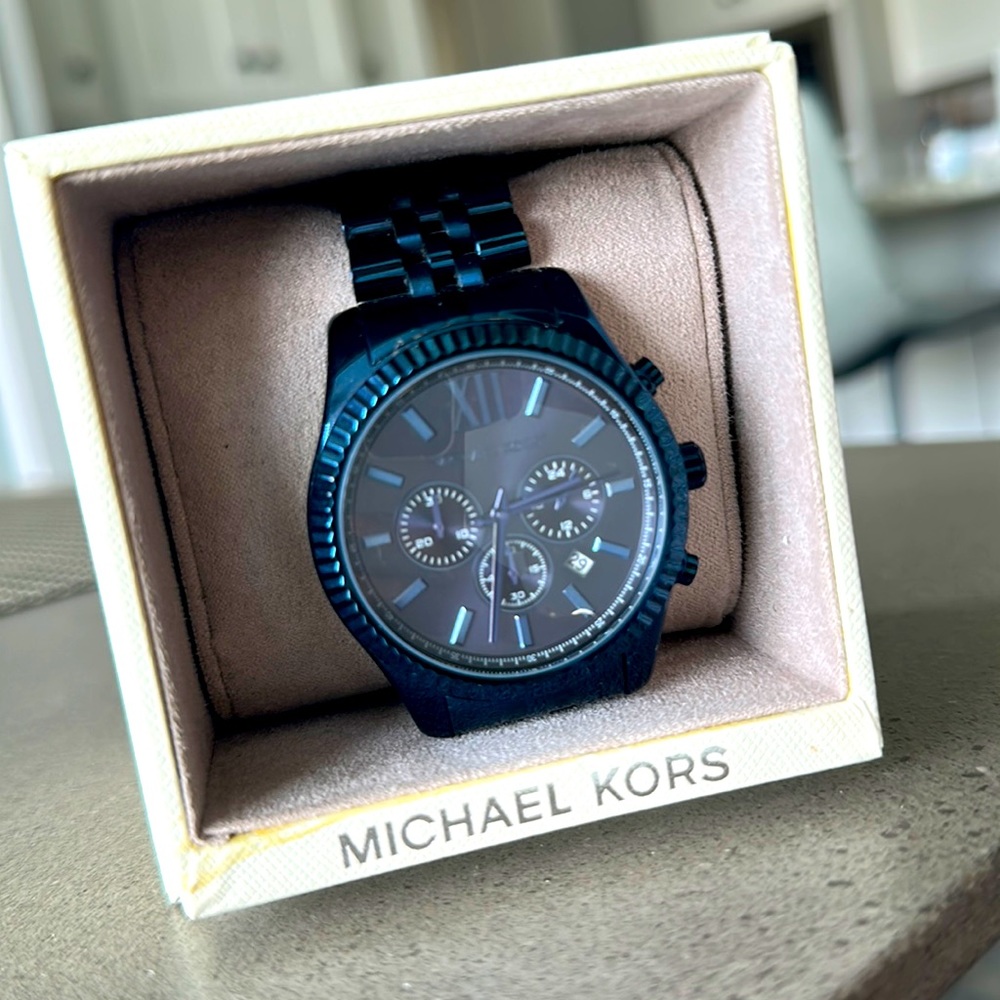 Mens Blue Michael Kors Watch!